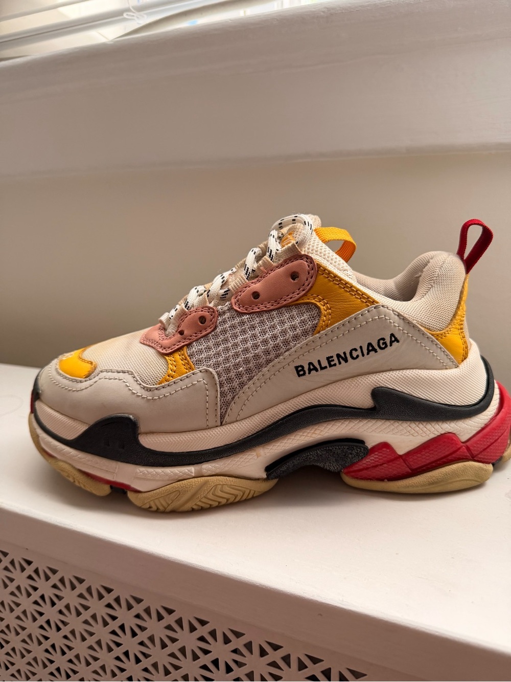 Balenciaga Women's Triple S Sneaker - Yellow/Red/Beige/Black